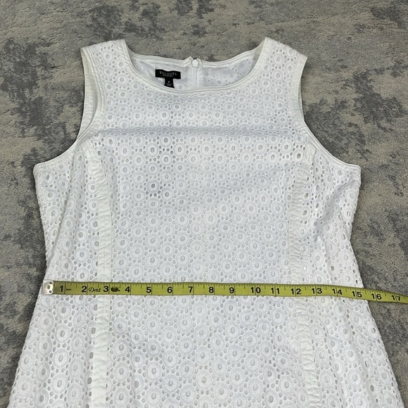 NWT Talbots Eyelet Embroidered Sheath Shift Dress Coastal Sleeveless Sz 8 - Picture 8 of 10